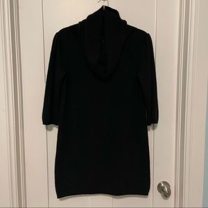 Prive cashmere size small black cowl neck 3/4 sleeve length tunic sweater!